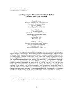 Light Trap Sampling of Juvenile Northern Pike in