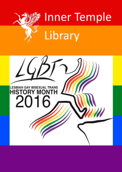 LGBT History Month - The Inner Temple Library