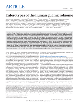 Enterotypes of the human gut microbiome - Huber Group