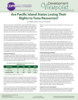 Are Pacific Island States Losing Their Rights to Tuna Resources?