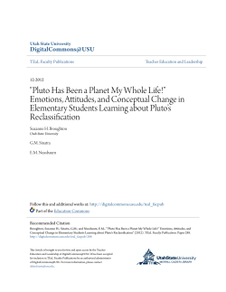 "Pluto Has Been a Planet My Whole Life!&rdquo; Emotions, Attitudes, and