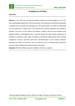 ATTITUDE: TRIODE APPROACH