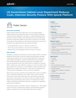 Splunk at US Government Cabinet