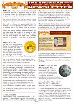 newsletter - Amusement Catering Equipment Society