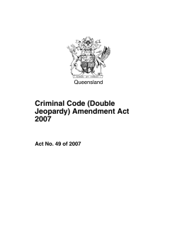 Amendment Act 2007 - Queensland Legislation