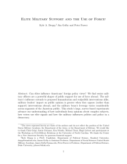 Elite Military Support and the Use of Force
