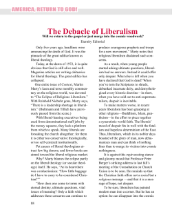 The Debacle of Liberalism