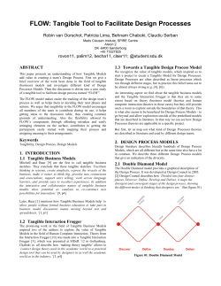 Tangible Tool to Facilitate Design Processes
