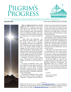 Pilgrim`s Progress - Pilgrim Armenian Congregational