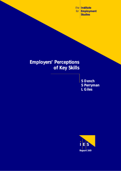 Employers` Perceptions to Key Skills