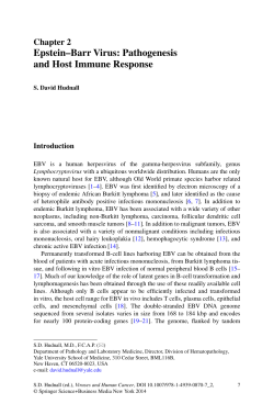 Epstein&ndash;Barr Virus: Pathogenesis and Host