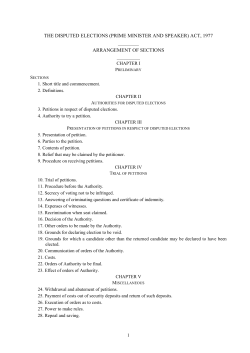 The Disputed Elections (Prime Minister and Speaker) Act, 1977