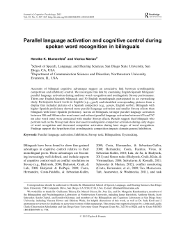 Parallel language activation and cognitive control during spoken