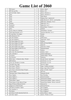 Game List of 2060 - Holland Computers