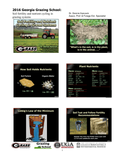 Soil Fertility and Nutrient Cycling in Grazed Systems