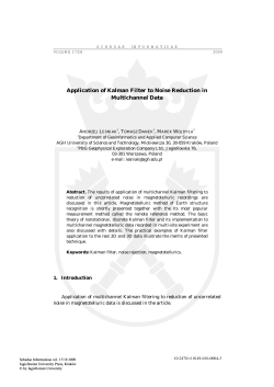 Application of Kalman Filter to Noise Reduction in Multichannel Data