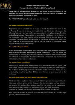 Terms and Conditions PMU Show 2017 (Poznan, Poland) Please