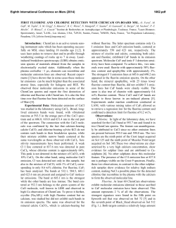 FIRST FLUORINE AND CHLORINE DETECTION WITH CHEMCAM