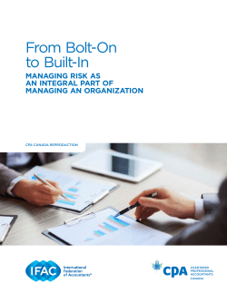 From Bolt-On to Built-In: Managing Risk as an