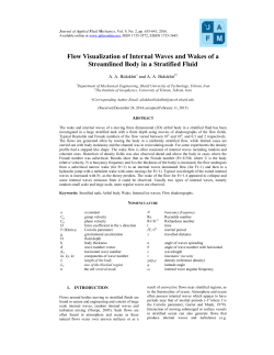 Flow Visualization of Internal Waves and Wakes of a Streamlined