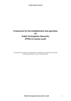 Framework for the establishment and operation Of Public