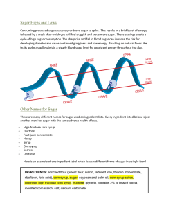 Sugar Highs and Lows Other Names for Sugar