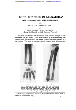 bone changes in leukaemia - Archives of Disease in Childhood