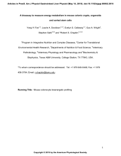 A bioassay to measure energy metabolism in mouse colonic crypts