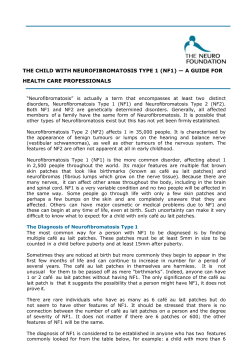 The child with NF1 - a guide for health care professionals new logo1