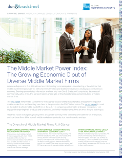 The Middle Market Power Index: The Growing Economic Clout of