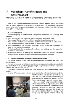 Membranes in water treatment