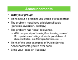 Announcements - Michigan State University