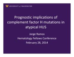 Prognostic implications of complement factor H mutations in atypical