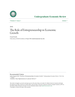 The Role of Entrepreneurship in Economic Growth