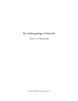 The Anthropology of Anarchy