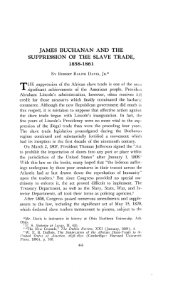 JAMES BUCHANAN AND THE SUPPRESSION OF THE SLAVE