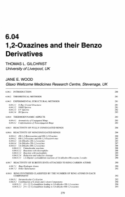 6.04 1,2-Oxazines and their Benzo Derivatives