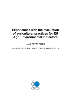 Environmental policy, agri-environmental indicators and