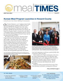Korean Meal Program Launches in Howard County