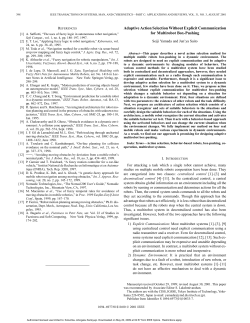Adaptive action selection without explicit communication for