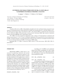 SYNTHESIS AND CHARACTERIZATION OF SBA-15 AND Ti