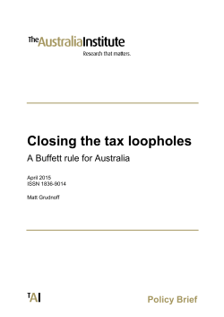 Closing the tax loopholes