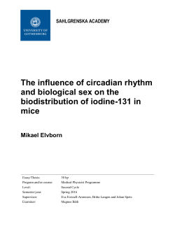 The influence of circadian rhythm and biological sex on the