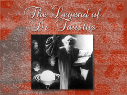 I. The Faust Legend