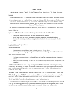 Poverty - WVU Undergraduate Education