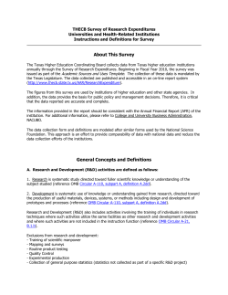 THECB Survey of Research Expenditures