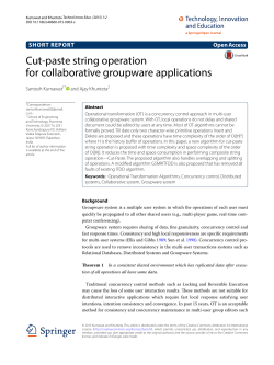 Cut-paste string operation for collaborative groupware applications