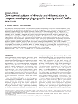Chromosomal patterns of diversity and differentiation in