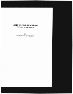 SOCIAL TEACHING OF WEBER&raquo;
