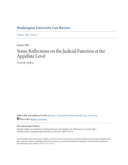 Some Reflections on the Judicial Function at the Appellate Level
